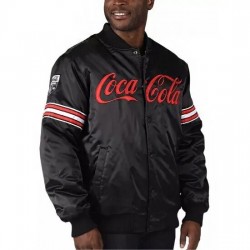 Coca Cola Black Bomber Satin Jacket