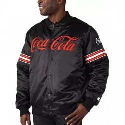 Coca Cola Black Bomber Satin Jacket