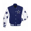 Dallas Cowboys Stars Blue and White Varsity Jacket Dallas Cowboys Stars Blue and White Varsity Jacket