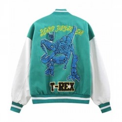 Fighter Dinosaur Skeleton T-Rex Letterman Varsity Jacket