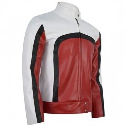 Freddie Mercury Bohemian Rhapsody Concert Red and White Leather Jacket