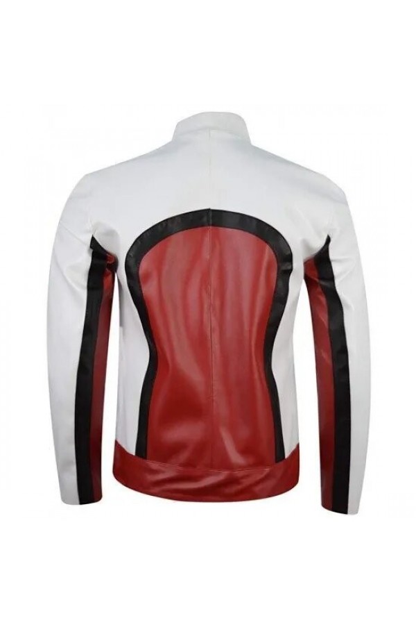 Freddie Mercury Bohemian Rhapsody Concert Red and White Leather Jacket