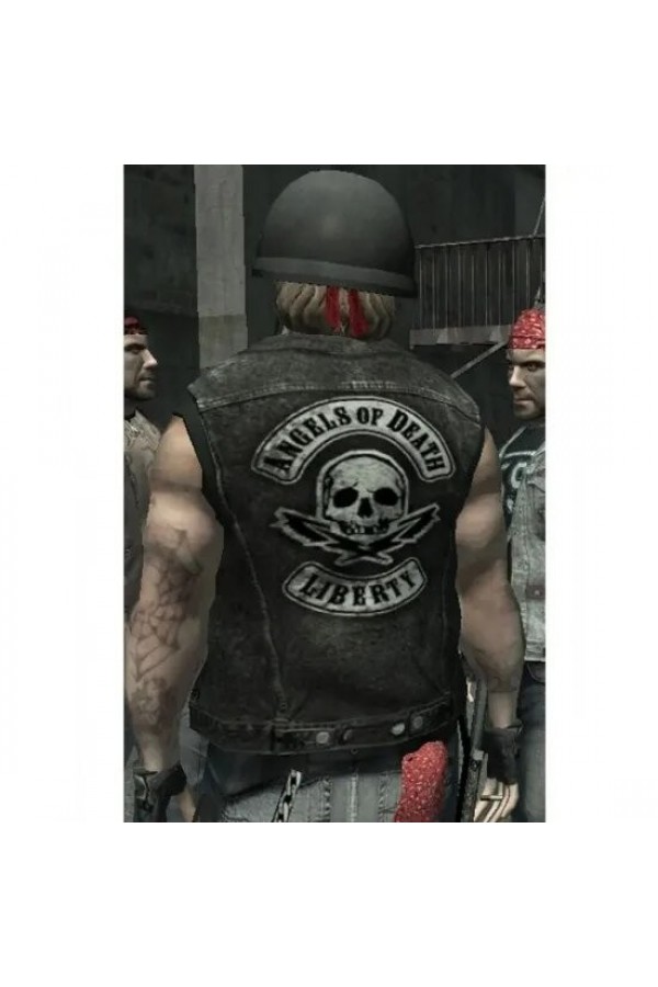 GTA Angels Of Death Liberty Black Leather Vest