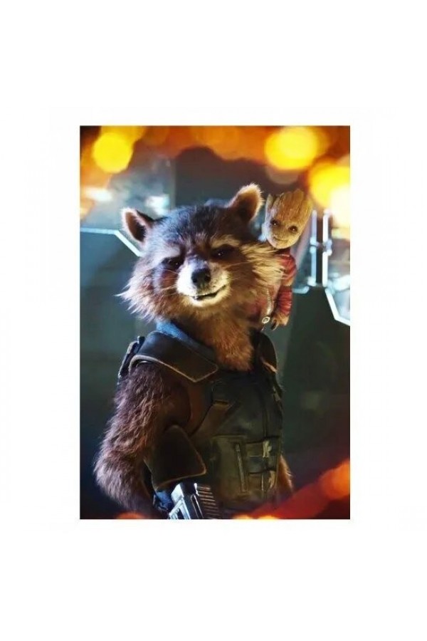 Guardians of Galaxy Avengers Rocket Raccoon Blue Cotton Vest