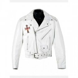 Guns N Roses Paradise City White Motorcycle Leather Jacket