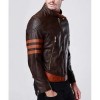Hugh Jackman X Men Wolverine Brown Leather Jacket