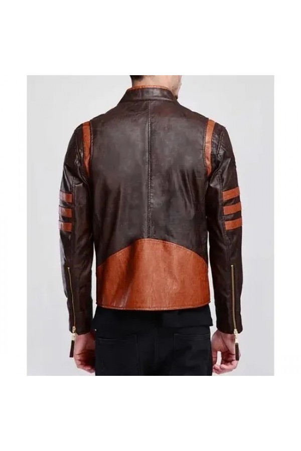 Hugh Jackman X Men Wolverine Brown Leather Jacket