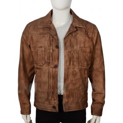 Kayce Dutton Yellowstone Luke Grimes Brown Leather Jacket
