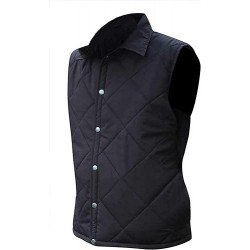 Kevin Costner Yellowstone John Dutton Black Quilted Vest Kevin Costner Yellowstone John Dutton Black Quilted Vest