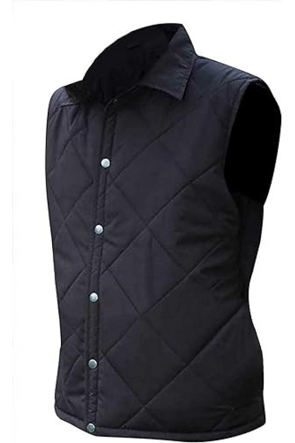 Kevin Costner Yellowstone John Dutton Black Quilted Vest