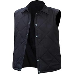 Kevin Costner Yellowstone John Dutton Black Quilted Vest