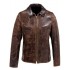 Men Brown Distressed Leather Jacket