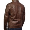 Men Cafe Racer Brown Leather Jacket Men Cafe Racer Brown Leather Jacket