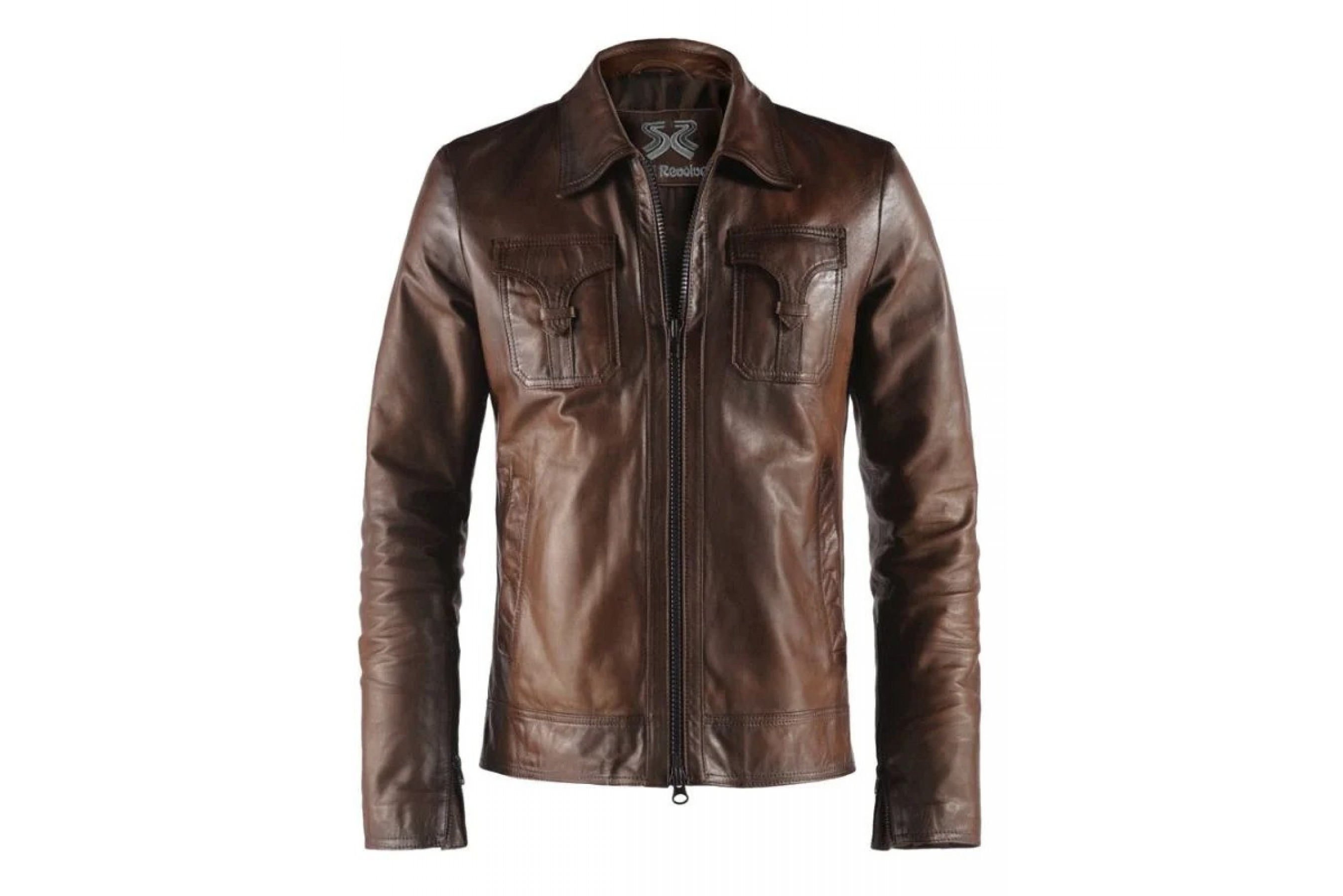 Men's Vintage Leather-Look Coat - Classic Tailored Fit, Stylish & Timeless Outerwear