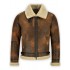 Mens B3 Sheepskin Dark Copper Shearling Leather Jacket