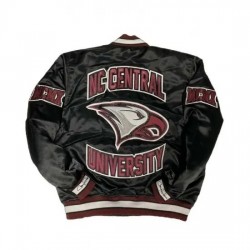 Mens NC Central University Black Satin Jacket
