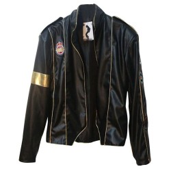 Michael Jackson Elizabeth Taylor Black Leather Jacket