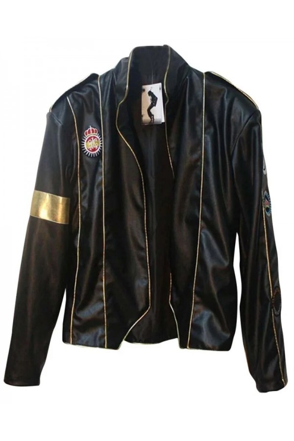 Michael Jackson Elizabeth Taylor Black Leather Jacket Michael Jackson Elizabeth Taylor Black Leather Jacket