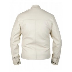Need For Speed Aaron Paul White Leather Jacket