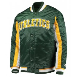 Oakland Athletics The Ace Green Satin Jacket