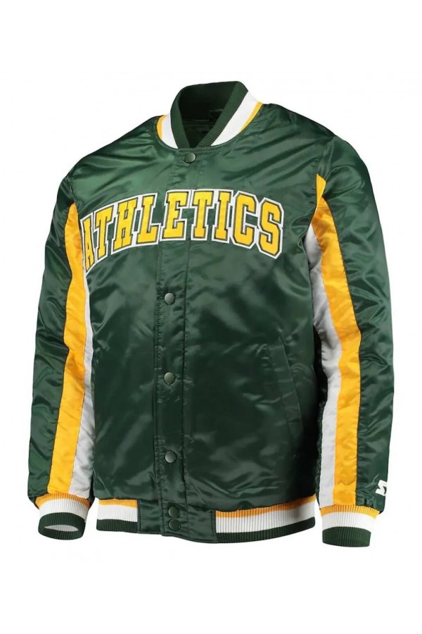 Oakland Athletics The Ace Green Satin Jacket Oakland Athletics The Ace Green Satin Jacket