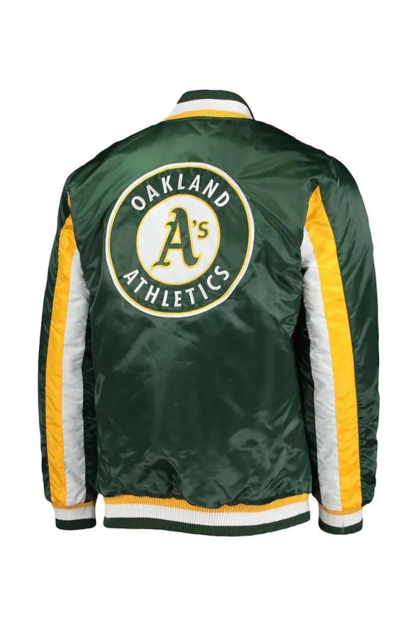 Oakland Athletics The Ace Green Satin Jacket Oakland Athletics The Ace Green Satin Jacket