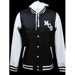 Rock band My Chemical Romance Black and White Varsity Jacket