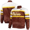 San Diego Padres Brown and White Satin Jacket San Diego Padres Brown and White Satin Jacket
