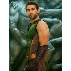 The Deep The Boys Green Leather Vest