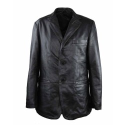 Tom Cruise Mission Impossible Black Leather Blazer
