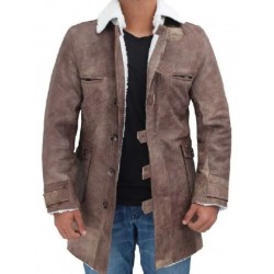 Tom Hardy Distressed Brown Leather Coat