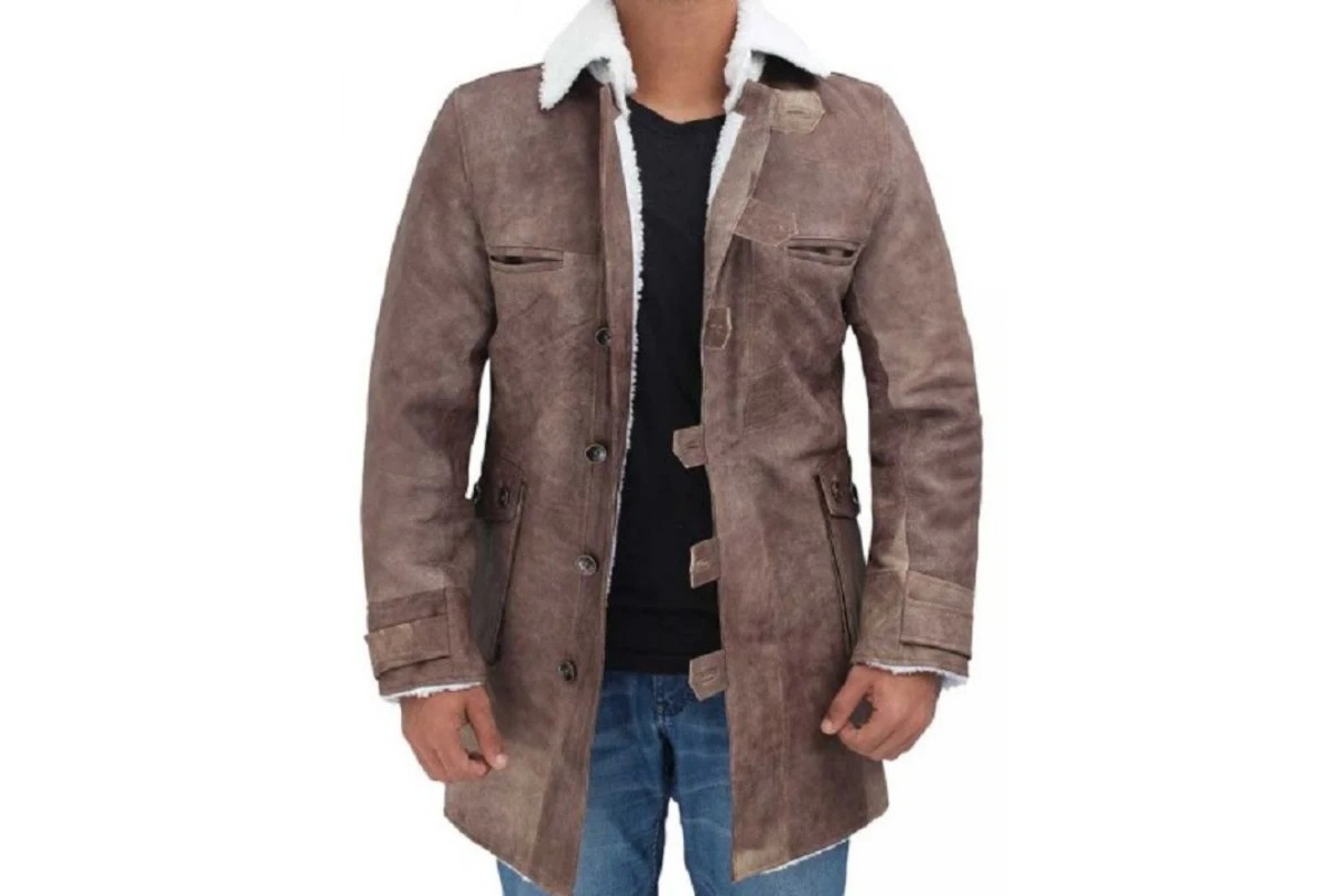 Tom Hardy Distressed Brown Leather Coat