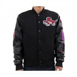 Toronto Raptors Black Letterman Wool Jacket