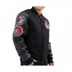 Toronto Raptors Black Letterman Wool Jacket