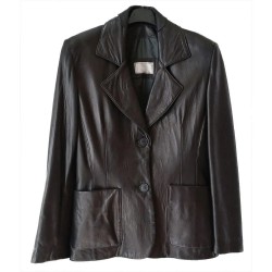 Transatlantic Deleila Piasko Black Leather Coat