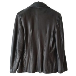 Transatlantic Deleila Piasko Black Leather Coat