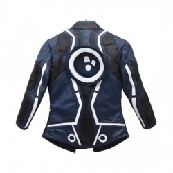 Tron Legacy Sam Flynn Blue and Black Leather Jacket