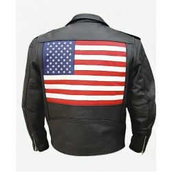 WWE Cody Rhodes US Flag Black Leather Jacket
