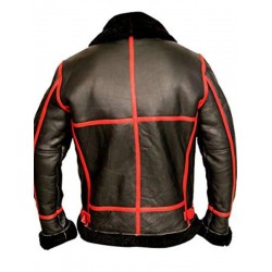 WWII B3 Pilot Black Leather Jacket