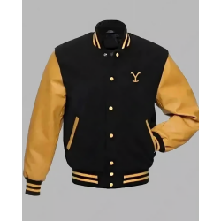 Yellowstone Black and Yellow Varsity Jacket 