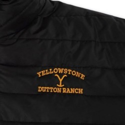 Yellowstone S05 Dutton Ranch Black Puffer Jacket