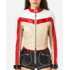 Fast X 2023 Nathalie Emmanuel Red & White Leather Biker Jacket Fast X 2023 Nathalie Emmanuel Red & White Leather Biker Jacket