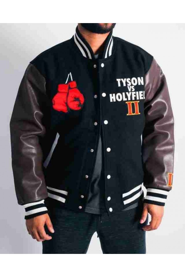 Headgear Tyson Vs Holyfield Varsity Jacket Headgear Tyson Vs Holyfield Varsity Jacket