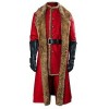 Holiday Christmas Red Long Leather Overcoat Holiday Christmas Red Long Leather Overcoat
