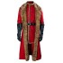 Holiday Christmas Red Long Leather Overcoat