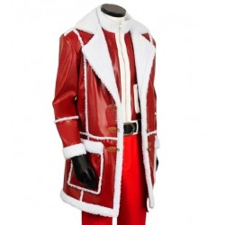 J.K. Simmons Red One Santa Claus Leather Coat