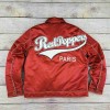 Red Peppers Satin Trucker Jacket – Bold & Stylish Red Outerwear for Winter Red Peppers Satin Trucker Jacket – Bold & Stylish Red Outerwear for Winter