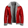 Red Shearling A2 Bomber Jacket