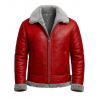 Red Shearling A2 Bomber Jacket