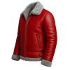 Red Shearling A2 Bomber Jacket
